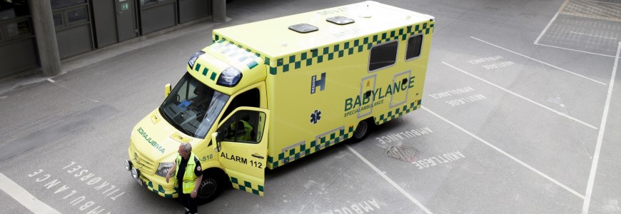 Foto af babylancen klar til afgang