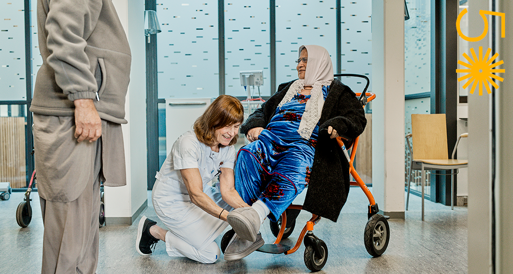 Professor Ingrid Poulsen med patient